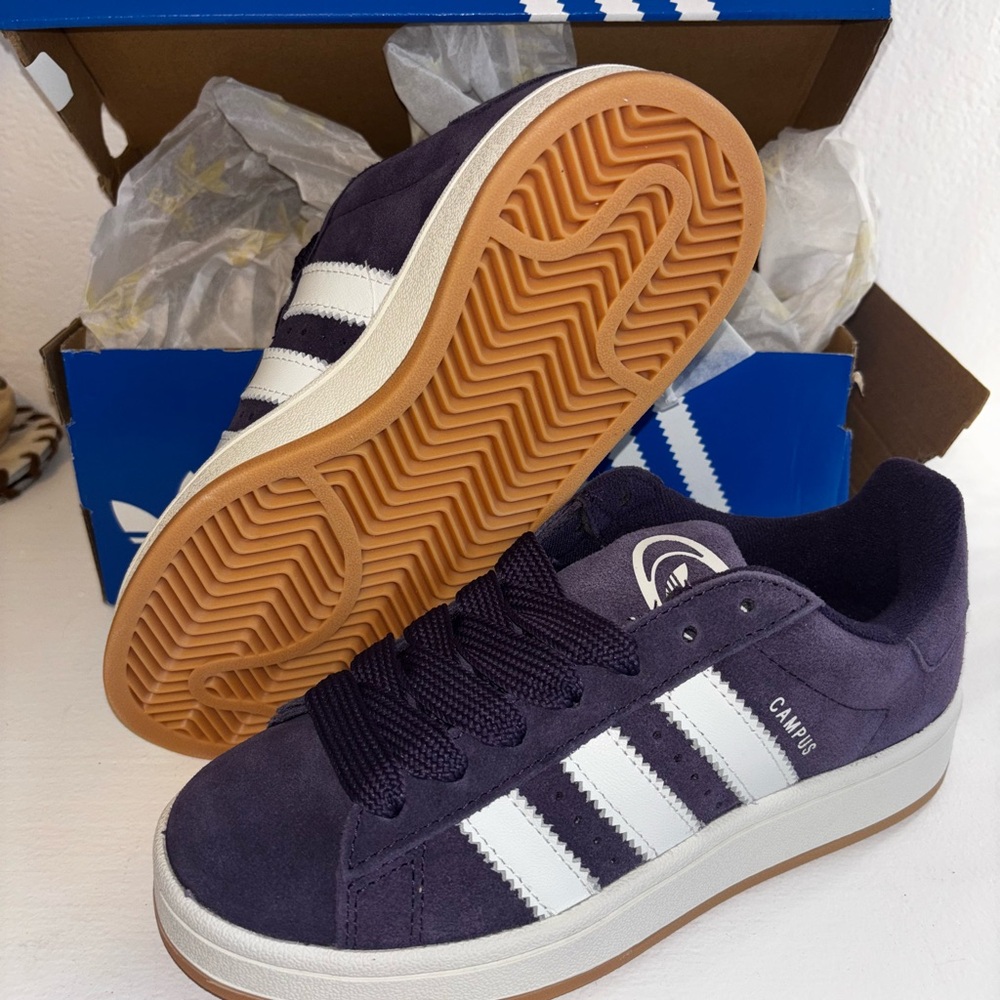 Adidas Originals Campus 00s women's shoe in the colorway Plum/Core White/